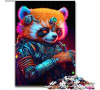 Puzzle da 1000 pezzi per adulti, motivo: panda rosso, in legno, perfetto come decorazione fai da te o regalo di compleanno, 50x75cm per compleanni, feste e occasioni speciali