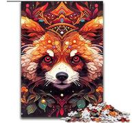 Puzzle da 1000 pezzi per adulti, motivo: panda rosso, livello di difficoltà: principiante, ideale come regalo di compleanno e per le feste (dimensioni: 50x75cm).
