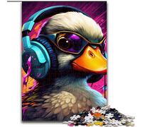 Puzzle da 1000 pezzi per adulti, motivo: Paperella d'arte in legno, perfetto come decorazione fai da te o regalo di compleanno, 50x75cm per compleanni, feste e occasioni speciali