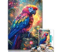 Puzzle da 1000 pezzi per adulti, motivo: pappagallo della giungla, 1000 pezzi, per età 14+, gioco impossibile, adulti e adolescenti, 75x50cm
