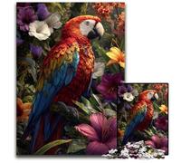 Puzzle da 1000 pezzi per adulti, motivo: pappagallo della giungla, in cartone, dal design intricato per adolescenti, decorazioni fai da te e divertimento che stimola il cervello, 26x38cm