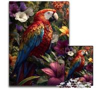 Puzzle da 1000 pezzi per adulti, motivo: pappagallo della giungla, puzzle in legno dal design intricato per adolescenti, decorazioni fai da te e divertimento che stimola il cervello, 50x75cm