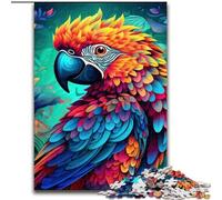 Puzzle da 1000 pezzi per adulti, motivo: pappagallo in legno, un regalo perfetto per il divertimento in famiglia, 50x75cm Natale o compleanni