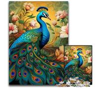 Puzzle da 1000 pezzi per adulti, motivo: pavone colorato, perfetto per Halloween, Natale, regalo di compleanno, 50x75CM/19,68x29,52 pollici.