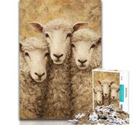 Puzzle da 1000 pezzi per adulti, motivo: pecorelle, giochi educativi, decorazione per la casa, collezione di artisti, belle arti, 50x75cm