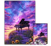 Puzzle da 1000 pezzi per adulti, motivo: pianoforte dei sogni, puzzle in legno per regali di decorazione per la casa, giocattolo stimolante per la famiglia, perfetto per le serate di gioco, 50x75cm