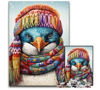 Puzzle da 1000 pezzi per adulti, motivo: pinguino artistico, puzzle impegnativi per la decorazione della casa, allenamento del cervello e regali per le feste, 50x75CM/19,68x29,52 pollici.