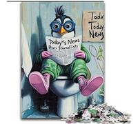 Puzzle da 1000 pezzi per adulti,motivo: "Pinguino che va in bagno",in legno,per adolescenti e ragazzi,ideale come regalo e di festa,50x75cm,decorazione artistica fai da te,perfetto regalo