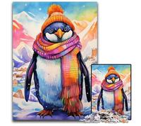 Puzzle da 1000 pezzi per adulti, motivo: pinguino, gioco interattivo per adulti, regalo per la famiglia, sfida per il cervello, 26X38CM/10,23x14,96 pollici.