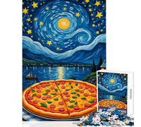 Puzzle da 1000 pezzi per adulti,motivo: pizza,notte stellata,giocattolo educativo,regalo per donne e uomini,gioco pratico,collezione di artisti,belle arti,dimensioni 38x26cm