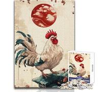 Puzzle da 1000 pezzi per adulti, motivo: pollo giapponese, accogliente e rilassante, divertimento per il tempo libero, vestibilità perfetta, alta precisione, dimensioni: 38x52cm