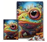 Puzzle da 1000 pezzi per adulti, motivo: rana. Sviluppa la coordinazione occhio-mano, perfetto come regalo di compleanno. Dimensioni: 50x75cm.