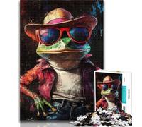 Puzzle da 1000 pezzi per adulti, motivo: rana viaggiatrice, per adolescenti, completamente interconnessi e con pezzi di forma casuale, 75x50cm