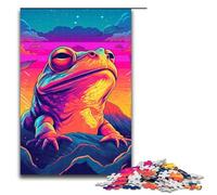 Puzzle da 1000 pezzi per adulti motivo rane tramonto puzzle vintage gioco impegnativo un'opera d'arte adatta a ragazzi dai 14 anni in su 75x50 cm.