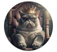 Puzzle da 1000 pezzi per adulti, motivo: Re Gatto, puzzle di carta per amanti dei viaggi e coppie, giocattolo stimolante (dimensioni 67,5x67,5 cm)