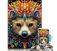 Puzzle da 1000 pezzi per adulti, motivo: Riccio, 1000 pezzi per adolescenti, gioco per famiglie, antistress, sfida difficile, adatto alle coppie (dimensioni 38x26cm)