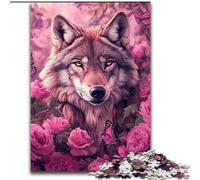 Puzzle da 1000 pezzi per adulti, motivo Rose Wolf, puzzle da 1000 pezzi per l'interazione familiare e un regalo divertente, design astratto vibrante (dimensioni 50x75cm)