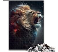 Puzzle da 1000 pezzi per adulti, motivo: ruggito del leone, puzzle in legno per adulti, regalo di Natale, Halloween, festa della mamma, Capodanno, Pasqua (dimensioni 26x38cm)