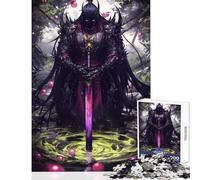 Puzzle da 1000 pezzi per adulti motivo: samurai magico verde giocattolo educativo regalo di compleanno gioco impossibile per migliorare l'amore tra coppie dimensioni: 38x52cm