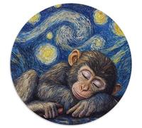 Puzzle da 1000 pezzi per adulti, motivo: scimmia e cielo notturno, gioco interattivo per famiglie, regalo creativo con illustrazioni colorate (67,5x67,5cm)