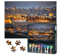 Puzzle da 1000 pezzi per adulti, motivo: Serata Vecchia di Gerusalemme | Poster con stampa artistica con città vecchia di Gerusalemme al tramonto, decorazione da parete per casa e ufficio