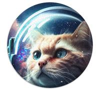 Puzzle da 1000 pezzi per adulti, motivo: spazio, gatto, universo, puzzle per adulti, per serate di giochi in famiglia, decorazioni per la casa e regalo per l'allenamento del cervello, 67,5x67,5 cm.