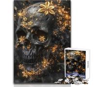 Puzzle da 1000 pezzi per adulti, motivo: teschio della morte, rilassante e pacifico, per il tempo libero, con bordi di precisione, giocattolo artigianale, dimensioni: 50x75cm