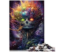 Puzzle da 1000 pezzi per adulti, motivo: teschio di strega, giochi educativi a casa, giocattoli fai da te, allenare il cervello e le mani, 50 x 75 cm