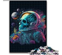 Puzzle da 1000 pezzi per adulti,motivo: teschio e astronauta,in legno,ideale come regalo per la famiglia 50x75cm,ideale per l'arredamento della casa,per allenare la mente e come regalo per le feste
