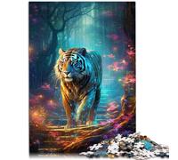 Puzzle da 1000 pezzi per adulti, motivo: tigre animale, decorazione per la casa, puzzle 26 x 38 cm, collezione di artisti