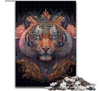 Puzzle da 1000 pezzi per adulti, motivo: tigre fantasy colorata, in legno, un regalo perfetto per la famiglia, 50x75cm, per decorare la casa, allenare la mente e come regalo per le feste