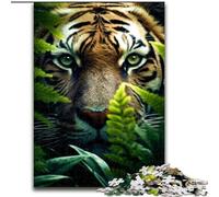 Puzzle da 1000 pezzi per adulti, motivo: tigre, in legno, per stimolare l'interazione familiare e stimolare il cervello, sfida di attività per famiglie, 1000 pezzi(50x75cm)
