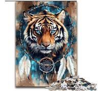 Puzzle da 1000 pezzi per adulti, motivo: tigre, puzzle impossibile per adulti, 26x38cm, regalo perfetto per le feste, opera d'arte fai da te
