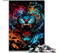 Puzzle da 1000 pezzi per adulti, motivo: Tigre, regalo per serate di gioco in famiglia, decorazione per la casa e regalo per allenare la mente, dimensioni: 50x75cm