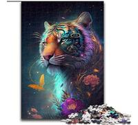 Puzzle da 1000 pezzi per adulti, motivo: tigre spiritosa, in legno, idea regalo per le feste, opera d'arte umoristica, opera d'arte dettagliata 50x75cm per compleanno, festa, Natale, Halloween