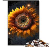 Puzzle da 1000 pezzi per adulti,motivo: Universo Girasole,in legno,perfetto come decorazione fai da te o regalo di compleanno,50x75cm,giocattolo educativo per adolescenti,decorazione