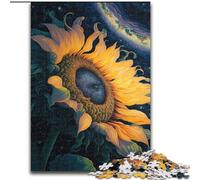 Puzzle da 1000 pezzi per adulti, motivo: universo, girasole, rompicapo impegnativo per adolescenti, perfetto come decorazione per la casa o come regalo, dimensioni: 50x75cm