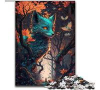 Puzzle da 1000 pezzi per adulti, motivo: Volpe, forze soprannaturali, in legno, adatto per compleanni, Halloween, Ringraziamento, Pasqua, 1000 pezzi(50x75cm)