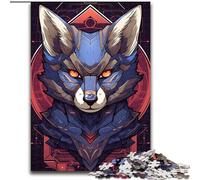 Puzzle da 1000 pezzi per adulti, motivo: volpe robot colorata in legno, regalo per uomini e donne, per tutti i giorni e per occasioni speciali, 50x75cm, per compleanni, feste e occasioni speciali