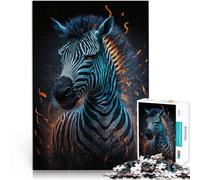 Puzzle da 1000 pezzi, per adulti, motivo: zebra, sfida dell'intelligenza cerebrale, giocattolo avvincente, 26 x 38 cm
