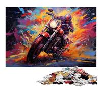 Puzzle da 1000 pezzi per adulti, moto GP colorate, puzzle in legno per adulti e adolescenti, serata di giochi in famiglia, idea regalo stimolante per la mente, 50x75CM / 19,68x29,52 pollici
