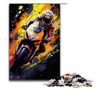 Puzzle da 1000 pezzi per adulti Motogp di Splatters Molte nuvole colorate nel cielo Idee regalo per giocattoli educativi intellettuali decompressivi 75x50 cm