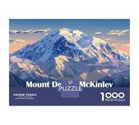 Puzzle Da 1000 Pezzi Per Adulti Mount DenaliMcKinley Puzzle Per Adulti Gioco Pratico Vacanza A Casa Passatempo Riduzione Dello Stress Regali 52x38cm/1000pcs