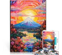 Puzzle da 1000 pezzi per adulti Mount Fuji Giappone gioco educativo sfida giocattolo decorazione da parete unico compleanno 26 x 38 cm