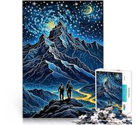 Puzzle da 1000 pezzi per adulti Mountain Climber Notte stellata Giocattoli di gioco impegnativi Giocattoli per la decorazione della casa 52x38cm