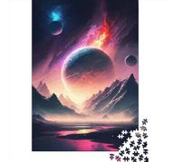Puzzle da 1000 pezzi per adulti Mountain_Lake_Cosmos_ Puzzle quadrato per adulti e puzzle di carta Decorazioni per la casa Regali per le vacanze 38x26 cm/1000 pezzi