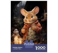 Puzzle Da 1000 Pezzi Per Adulti Mouse with Jar And Candles Puzzle Per Adulti Giochi Rilassanti Gara Di Velocità Delle Mani Attività Divertenti A Casa 52x38cm/1000pcs