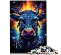 Puzzle da 1000 pezzi per adulti mucche colorate gioco sofisticato antistress vacanza a casa tempo ucciso 26 x 38 cm