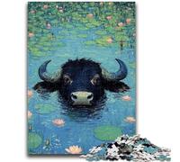 Puzzle da 1000 pezzi per adulti Mucche nello stagno Giocattoli educativi didattici Giochi per famiglie Migliora l'amore tra coppie 50x75cm