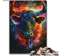 Puzzle da 1000 pezzi per adulti Mucche tra le stelle Puzzle per serate di gioco in famiglia Esperienza visiva stimolante e gratificante (dimensioni: 26x38cm)